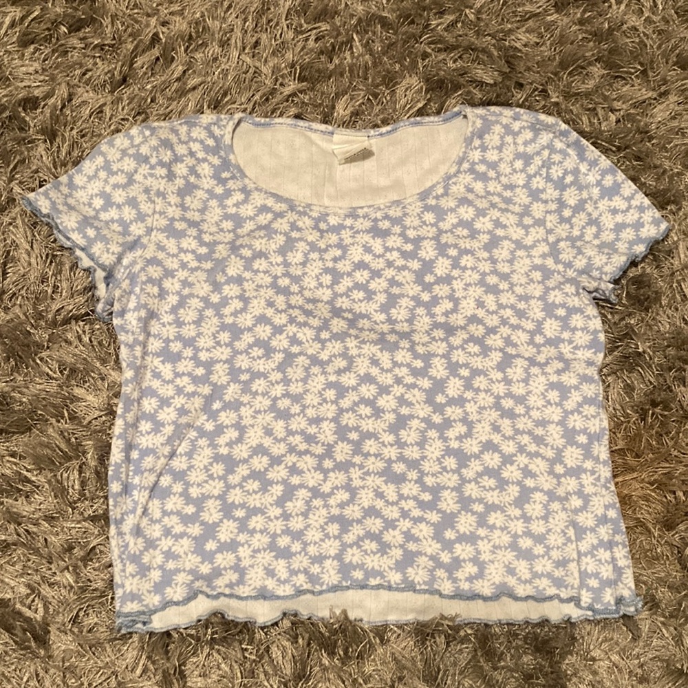 Light blue flower top